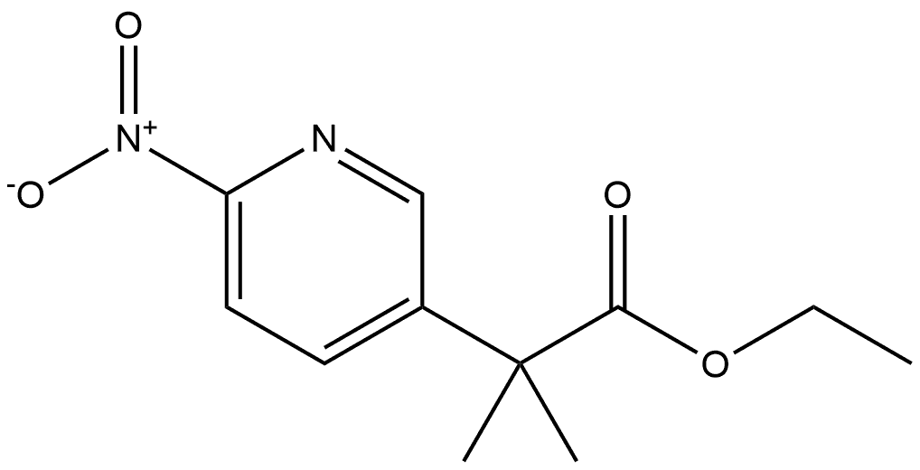 ethyl 2-methyl-2-(6-nitropyridin-3-yl)propanoate Structure