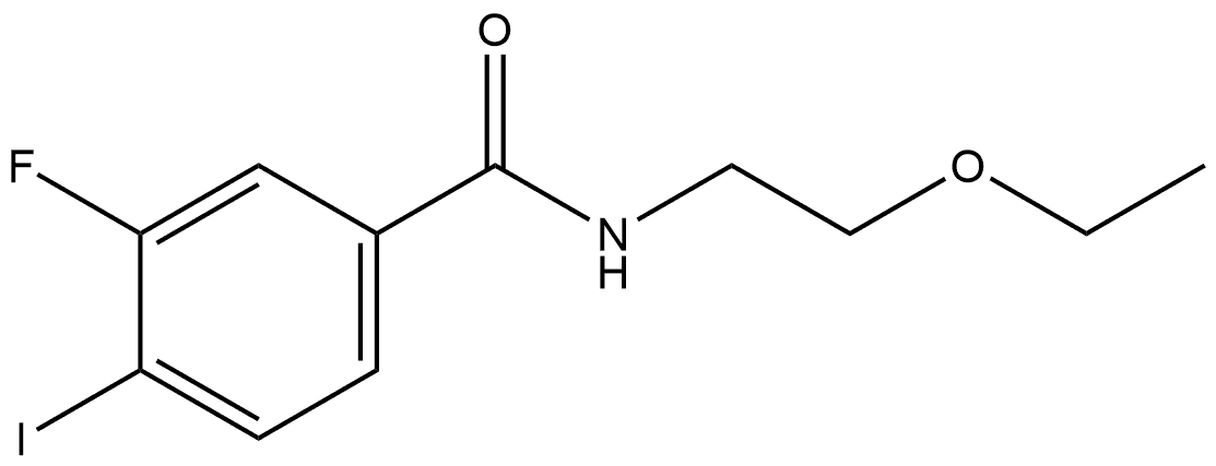 N-(2-Ethoxyethyl)-3-fluoro-4-iodobenzamide 结构式