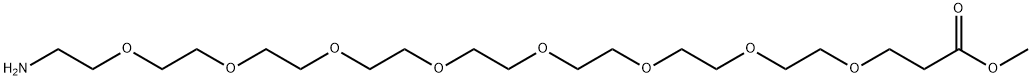 4,7,10,13,16,19,22,25-Octaoxaheptacosanoic acid, 27-amino-, methyl ester Struktur