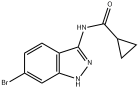 Cyclopropanecarboxamide, N-(6-bromo-1H-indazol-3-yl)- 结构式