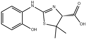 (4R)-4,5-Dihydro-2-[(2-hydroxyphenyl)amino]-5,5-dimethyl-4-thiazolecarboxylic acid,1334471-39-4,结构式