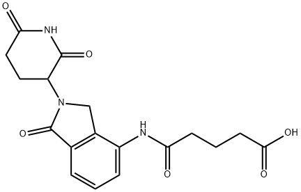 Pentanoic acid, 5-[[2-(2,6-dioxo-3-piperidinyl)-2,3-dihydro-1-oxo-1H-isoindol-4-yl]amino]-5-oxo- Struktur
