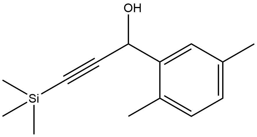 2,5-Dimethyl-α-[2-(trimethylsilyl)ethynyl]benzenemethanol Struktur