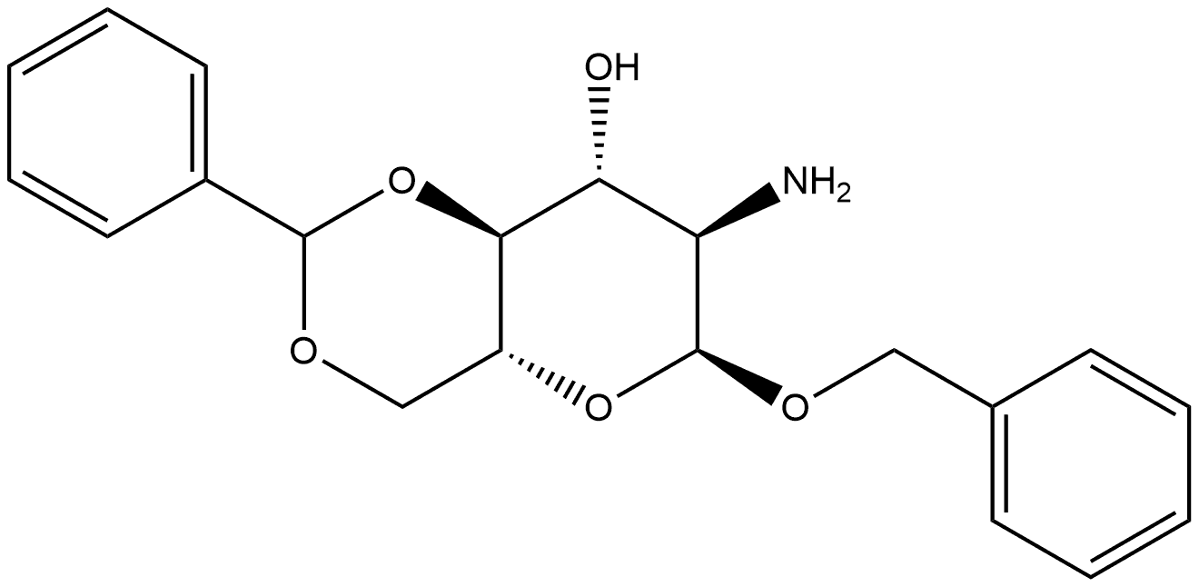 α-D-Glucopyranoside, phenylmethyl 2-amino-2-deoxy-4,6-O-(phenylmethylene)- Structure