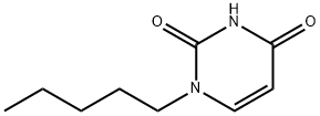 2,4(1H,3H)-Pyrimidinedione, 1-pentyl- 化学構造式