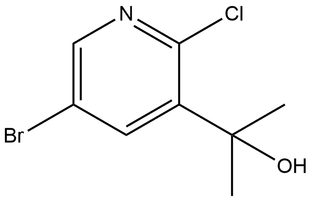 5-溴-2-氯-Α,Α-二甲基-3-吡啶甲醇,1335051-59-6,结构式