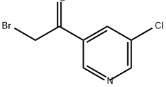 Ethanone, 2-bromo-1-(5-chloro-3-pyridinyl)- Structure