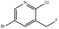 Pyridine, 5-bromo-2-chloro-3-(fluoromethyl)- Struktur