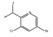 Pyridine, 5-bromo-3-chloro-2-(difluoromethyl)- Structure