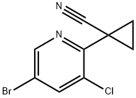 Cyclopropanecarbonitrile, 1-(5-bromo-3-chloro-2-pyridinyl)- 化学構造式