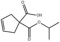 3-Cyclopentene-1,1-dicarboxylic acid, 1-(1-methylethyl) ester Struktur