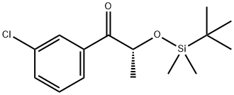 (2R)-1-(3-Chlorophenyl)-2-[[(1,1-dimethylethyl)dimethylsilyl]oxy]-1-propanone 结构式