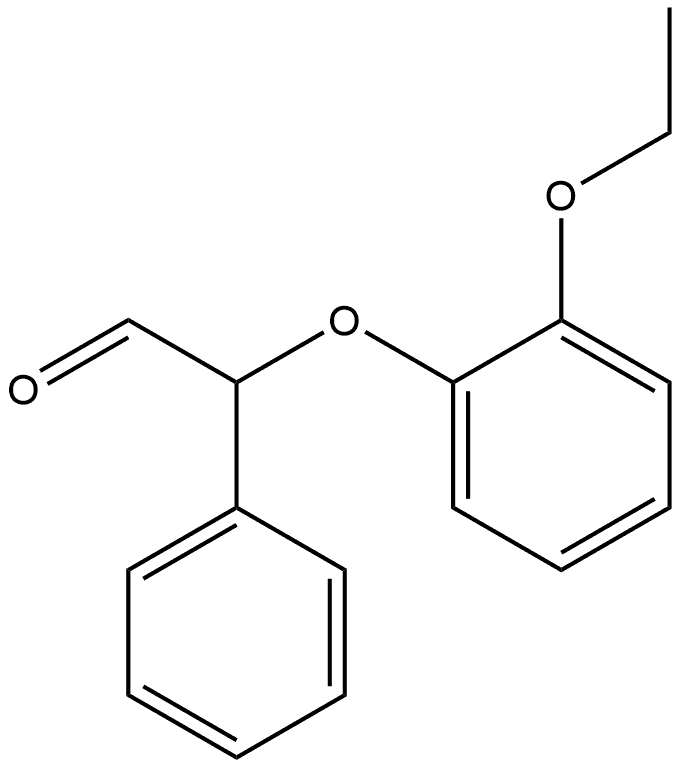 Benzeneacetaldehyde, α-(2-ethoxyphenoxy)- Struktur