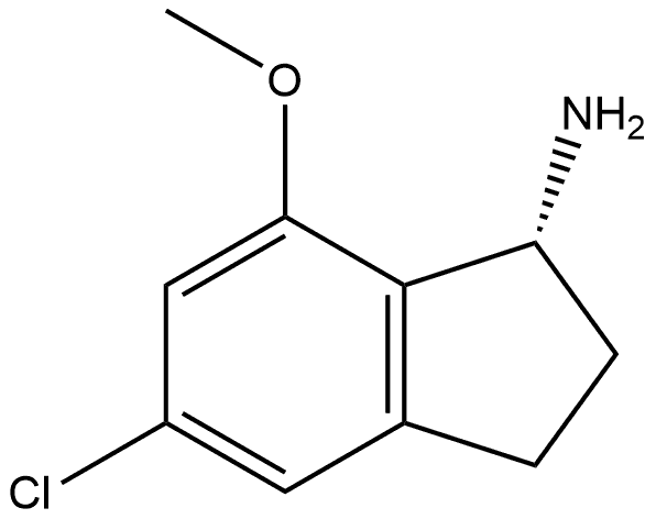 (R)-5-chloro-7-methoxy-2,3-dihydro-1H-inden-1-amine,1335484-91-7,结构式