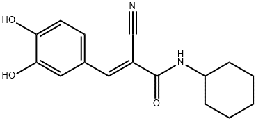 2-Propenamide, 2-cyano-N-cyclohexyl-3-(3,4-dihydroxyphenyl)-, (2E)- Structure