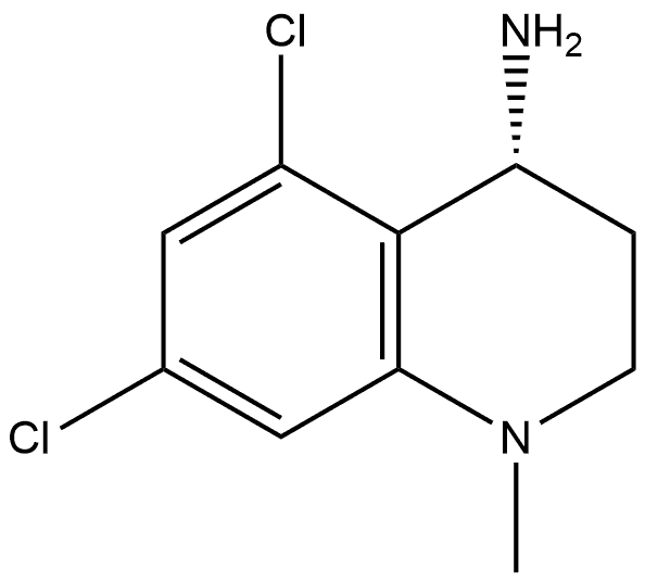 (R)-5,7-dichloro-1-methyl-1,2,3,4-tetrahydroquinolin-4-amine 结构式