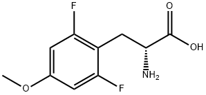 (2R)-2-amino-3-(2,6-difluoro-4-methoxyphenyl)propanoic acid 化学構造式