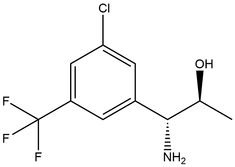 (1R,2S)-1-AMINO-1-[3-CHLORO-5-(TRIFLUOROMETHYL)PHENYL]PROPAN-2-OL 结构式