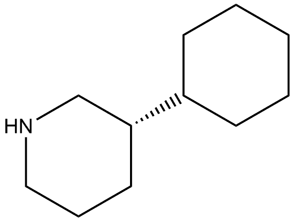 (S)-3-cyclohexylpiperidine Structure