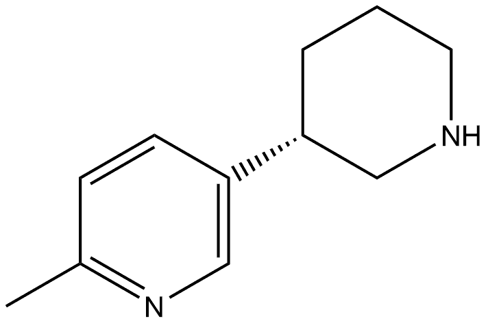 2-Methyl-5-(3S)-3-piperidinylpyridine Struktur