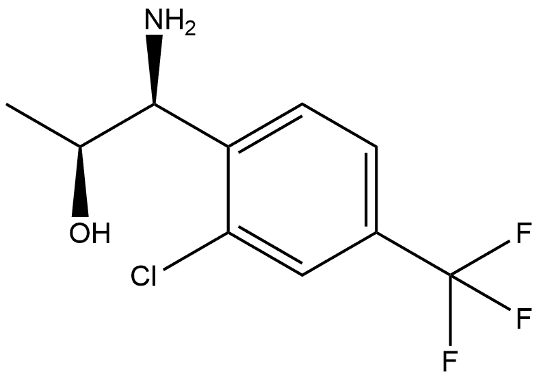 (1S,2S)-1-AMINO-1-[2-CHLORO-4-(TRIFLUOROMETHYL)PHENYL]PROPAN-2-OL,1335799-90-0,结构式