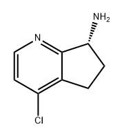 5H-Cyclopenta[b]pyridin-7-amine, 4-chloro-6,7-dihydro-, (7R)- 结构式