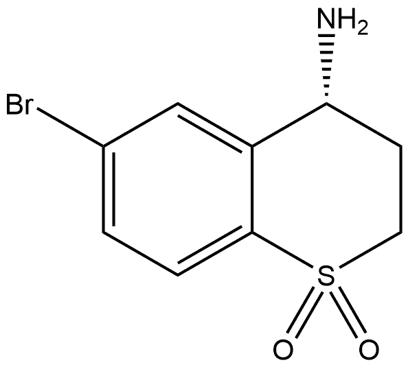 (R)-4-amino-6-bromothiochromane 1,1-dioxide Struktur