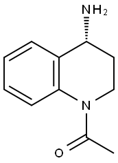 Ethanone, 1-[(4R)-4-amino-3,4-dihydro-1(2H)-quinolinyl]- 化学構造式
