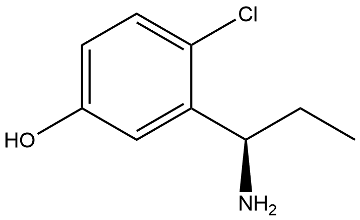 (R)-3-(1-aminopropyl)-4-chlorophenol Struktur