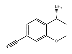 Benzonitrile, 4-[(1R)-1-aminoethyl]-3-methoxy- Structure