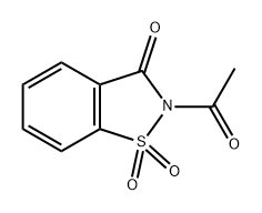 1,2-Benzisothiazol-3(2H)-one, 2-acetyl-, 1,1-dioxide 结构式