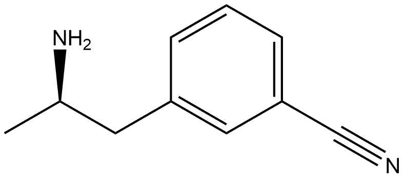 3-[(2R)-2-Aminopropyl]benzonitrile 结构式