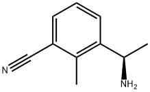 Benzonitrile, 3-[(1R)-1-aminoethyl]-2-methyl- 化学構造式