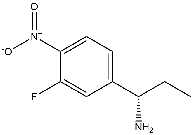 (S)-1-(3-fluoro-4-nitrophenyl)propan-1-amine,1336458-03-7,结构式