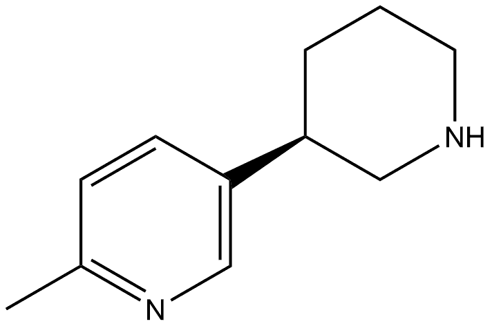 2-Methyl-5-(3R)-3-piperidinylpyridine Structure