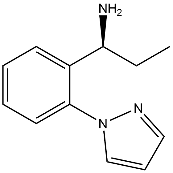 (S)-1-(2-(1H-pyrazol-1-yl)phenyl)propan-1-amine 化学構造式
