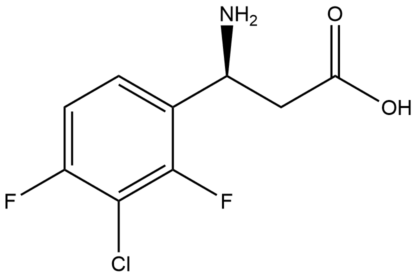 (3S)-3-amino-3-(3-chloro-2,4-difluorophenyl)propanoic acid Structure