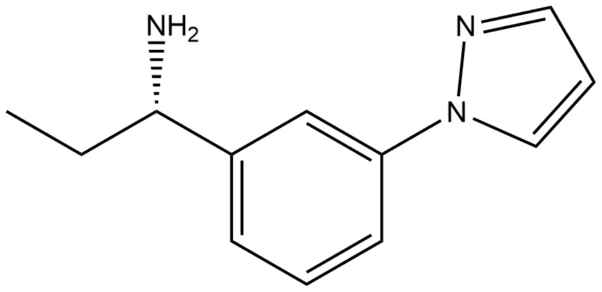 (S)-1-(3-(1H-pyrazol-1-yl)phenyl)propan-1-amine,1336673-04-1,结构式