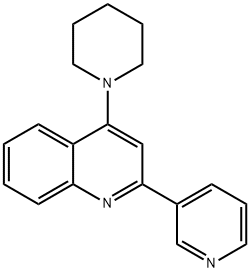 4-(Piperidin-1-yl)-2-(pyridin-3-yl)quinoline,133671-59-7,结构式