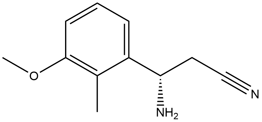 (3S)-3-AMINO-3-(3-METHOXY-2-METHYLPHENYL)PROPANENITRILE 结构式