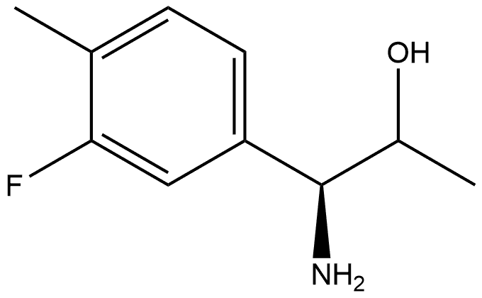 (1S)-1-amino-1-(3-fluoro-4-methylphenyl)propan-2-ol 结构式