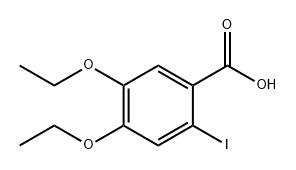 4,5-二乙氧基-2-碘苯甲酸, 133682-08-3, 结构式