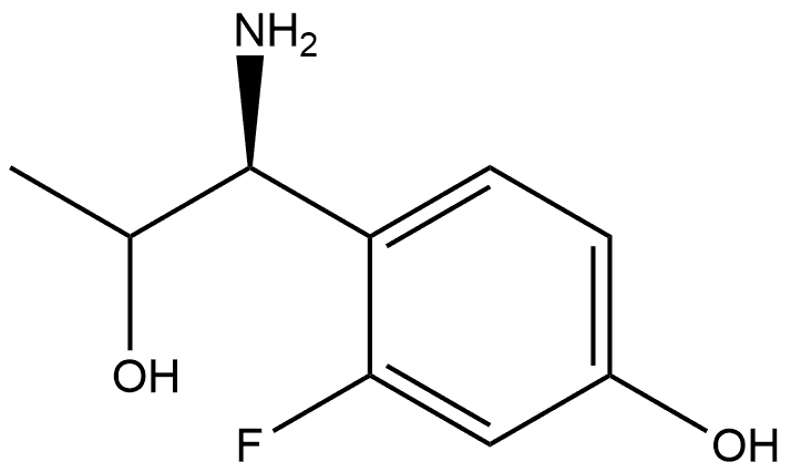 4-((1S)-1-amino-2-HYDROxypropyl)-3-fluorophenol,1336841-64-5,结构式