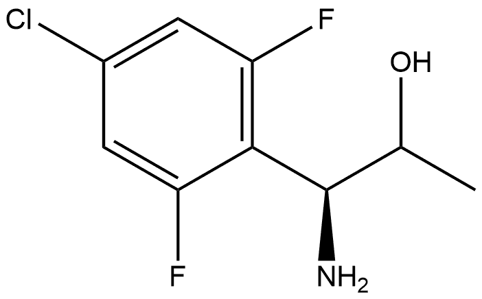 (1S)-1-amino-1-(4-chloro-2,6-difluorophenyl)propan-2-ol 结构式