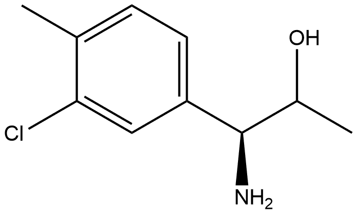 (1S)-1-amino-1-(3-chloro-4-methylphenyl)propan-2-ol 结构式