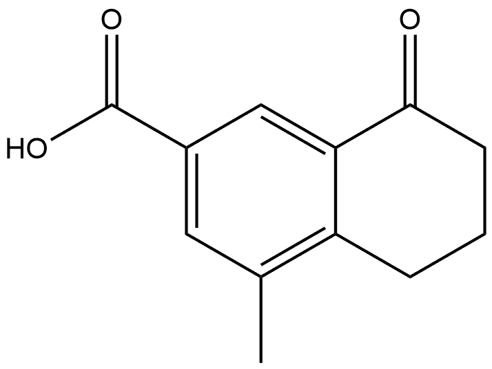 5,6,7,8-Tetrahydro-4-methyl-8-oxo-2-naphthalenecarboxylic acid Structure