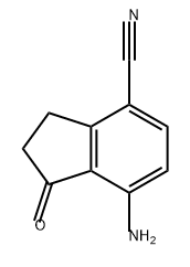 7-氨基-1-氧代-2,3-二氢-1H-茚-4-甲腈, 1336951-42-8, 结构式