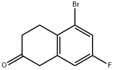 2(1H)-Naphthalenone, 5-bromo-7-fluoro-3,4-dihydro- 化学構造式