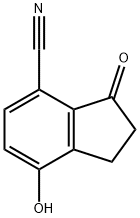1H-Indene-4-carbonitrile, 2,3-dihydro-7-hydroxy-3-oxo- Struktur