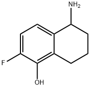 5-Amino-2-fluoro-5,6,7,8-tetrahydronaphthalen-1-ol 结构式